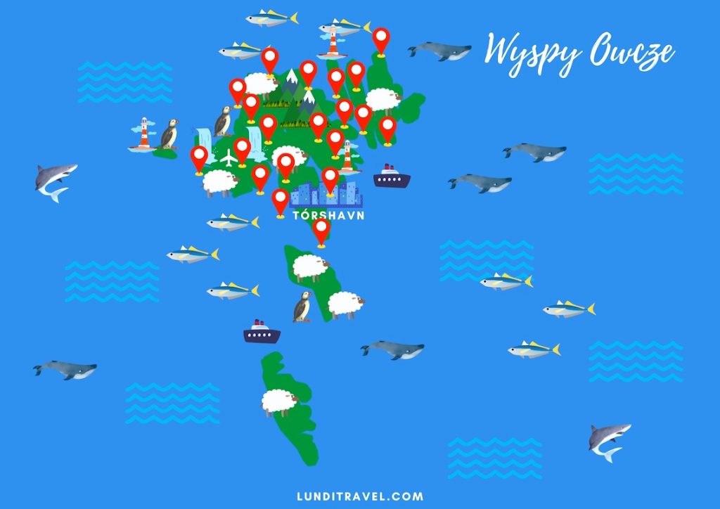 wyspy owcze mapa